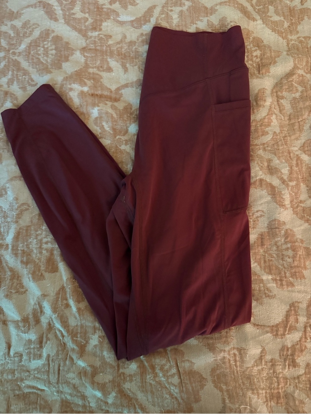 HALARA Burgundy Leggings with Side Pocket